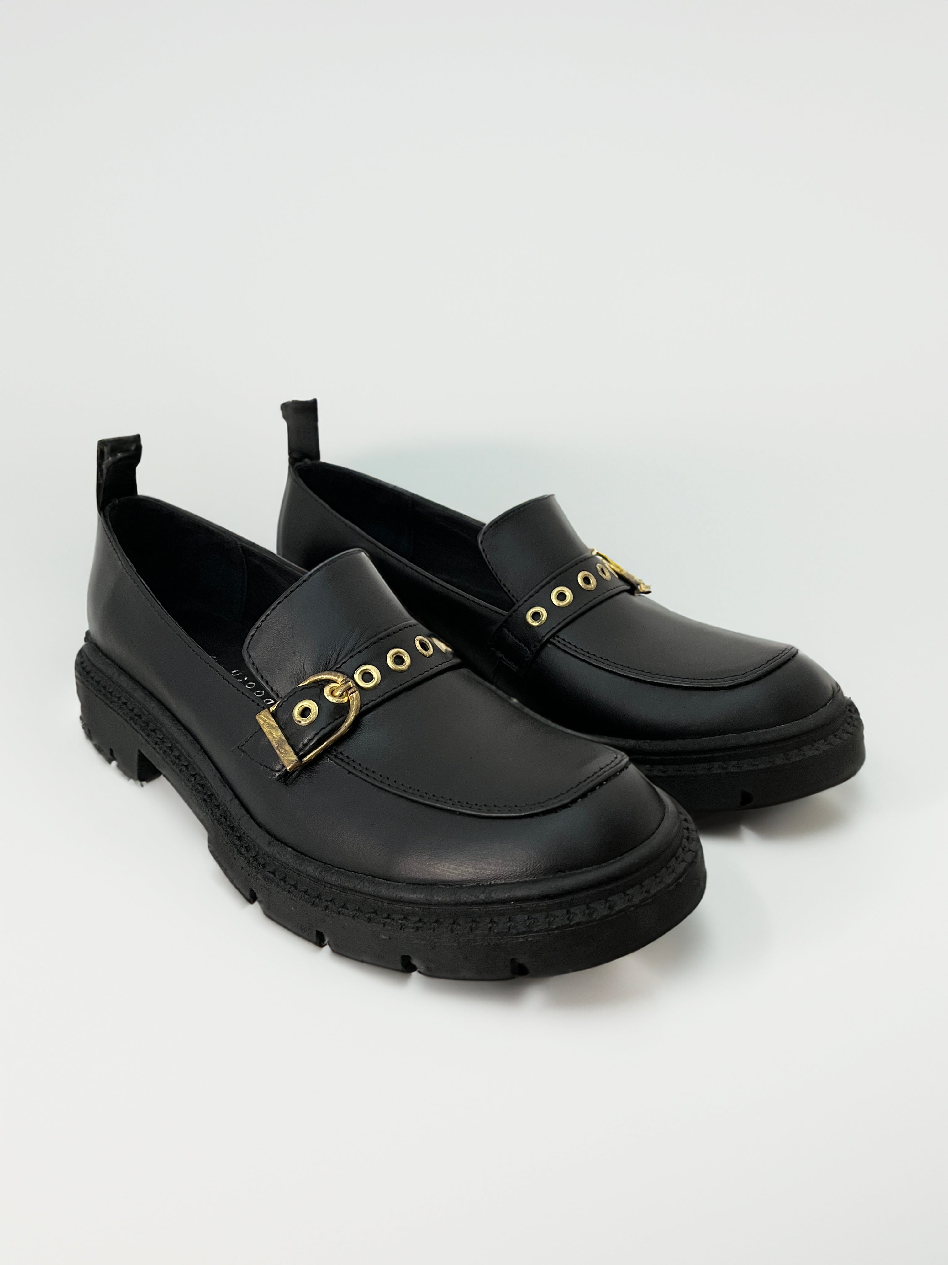 Elena Flat Mocasin Hebilla