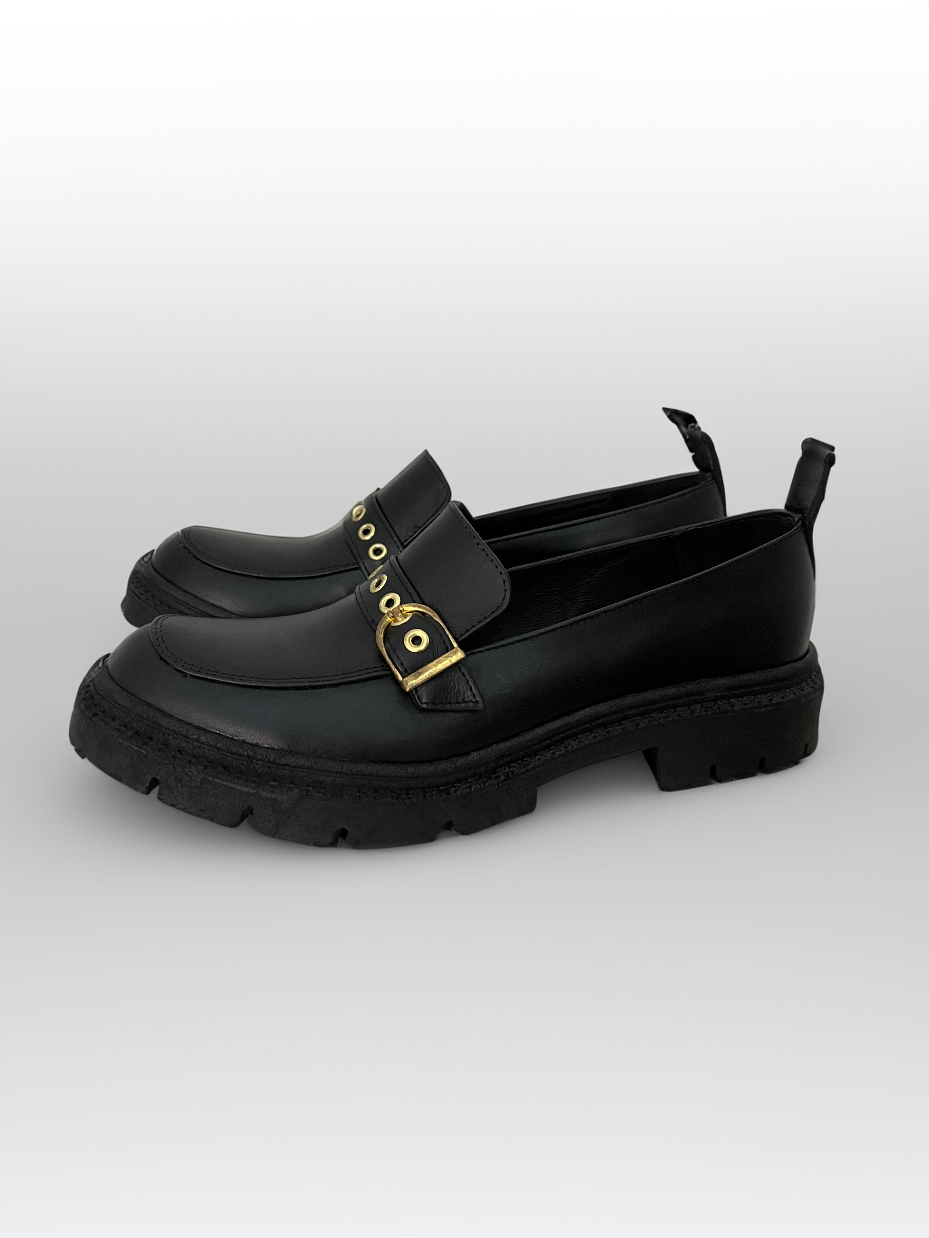 Elena Flat Mocasin Hebilla