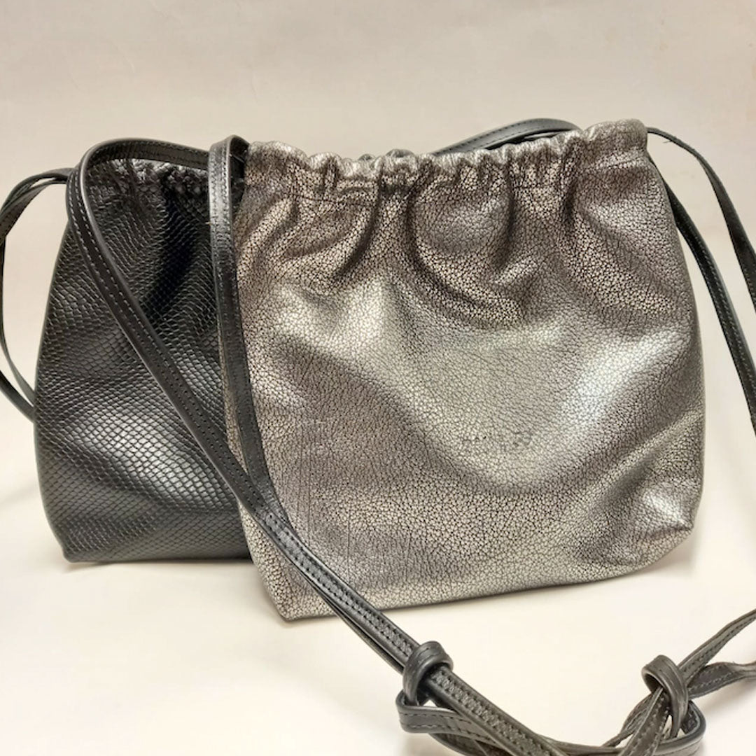 Cartera morral negro textura