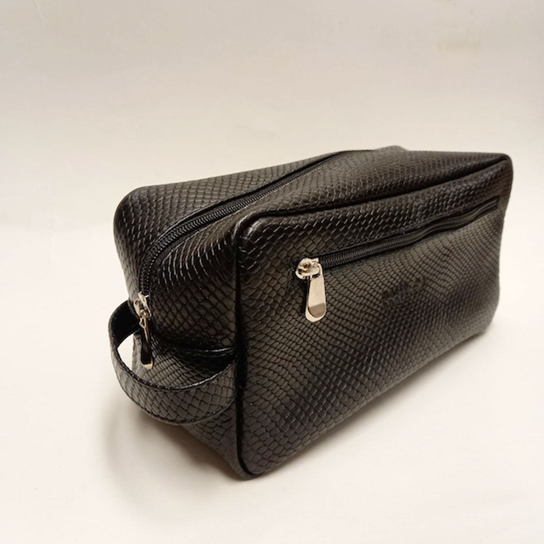 Neceser negro textura