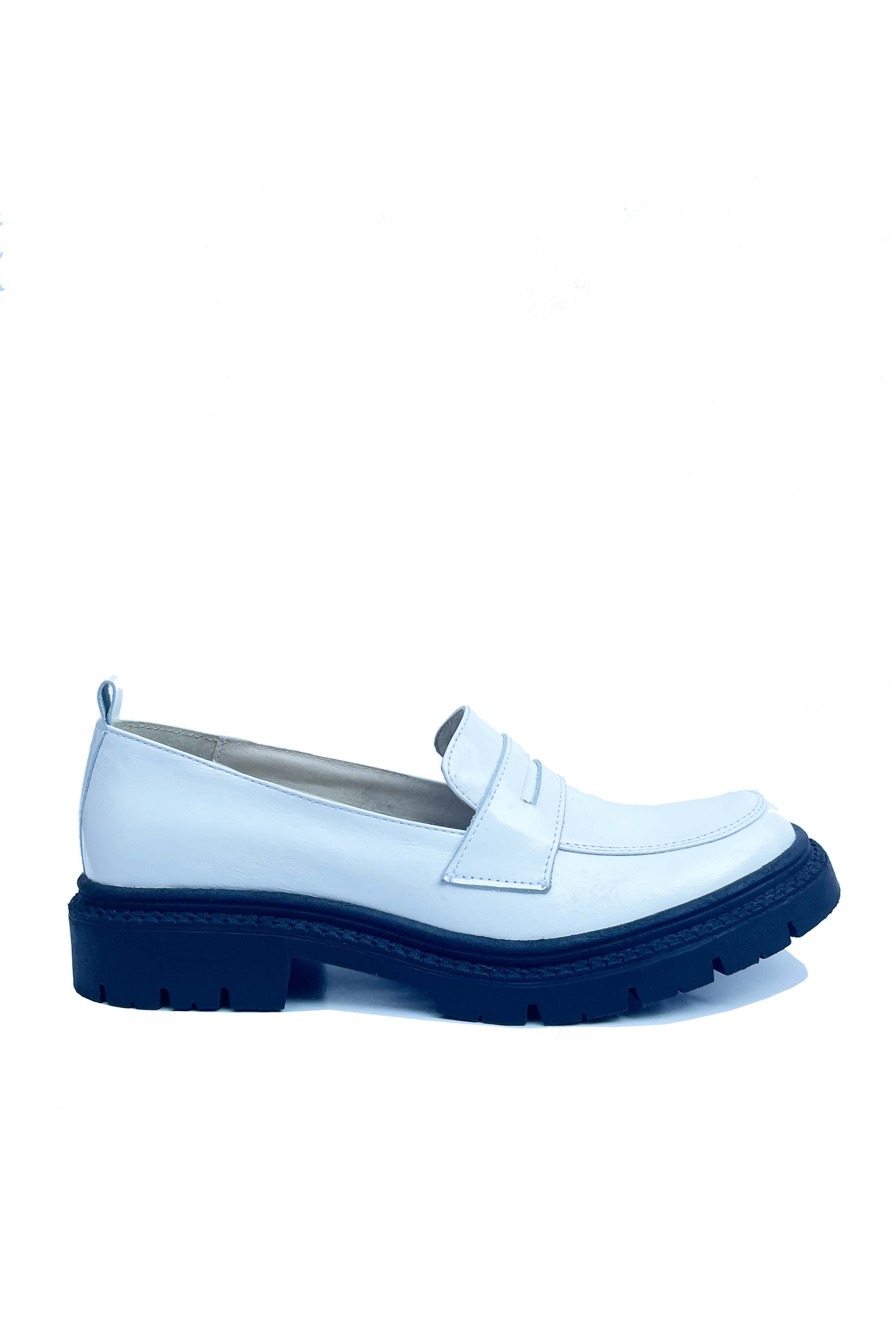 Elena Flat Blanco Mocasin